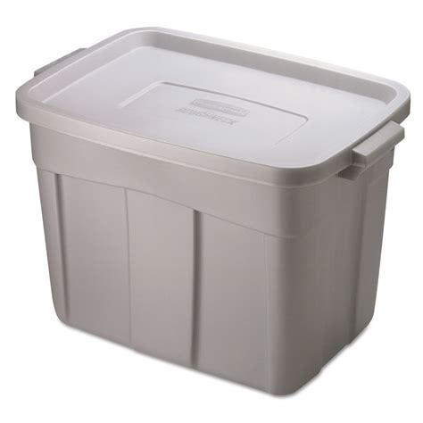 rubbermaid roughneck storage box 18 gal steel gray|rubbermaid roughneck storage containers.